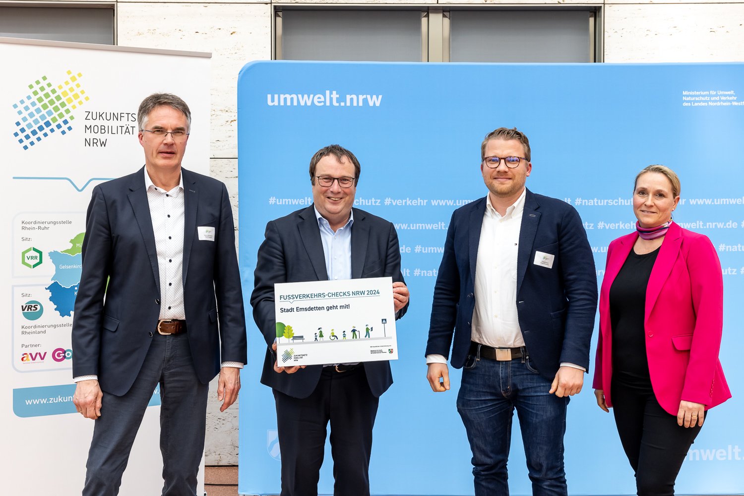 Zukunftsnetz Mobilität NRW „Fußverkehrs-Checks NRW 2024 – Wir gehen mit!“ am 12.04.2024
im Ministerium für Umwelt, Naturschutz und Verkehr © Smilla Dankert