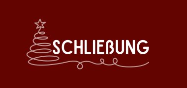 Weihnachten Schließung - Dezember Header