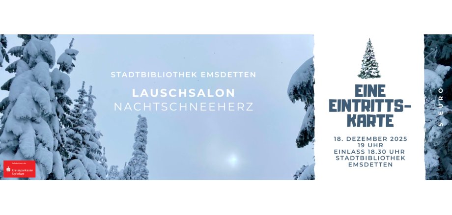 Eintrittskarte Lauschsalon Geburtstag Bibliothek - Eintrittskarte Lauschsalon Erwachsene Nachtschneeherz Eintrittskarte Lauschsalon Geburtstag Bibliothek - Eintrittskarte Lauschsalon Erwachsene Nachtschneeherz